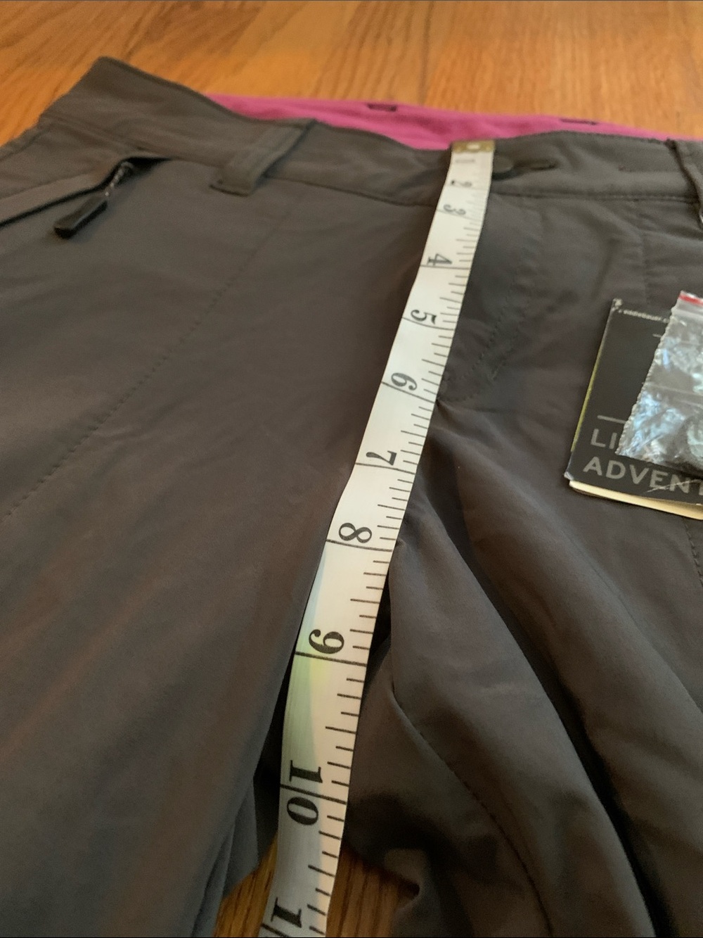 NWT Eddie Bauer Women's Charcoal Hiking Pants Pink Fleece Lining Women’s 4P - Picture 10 of 16